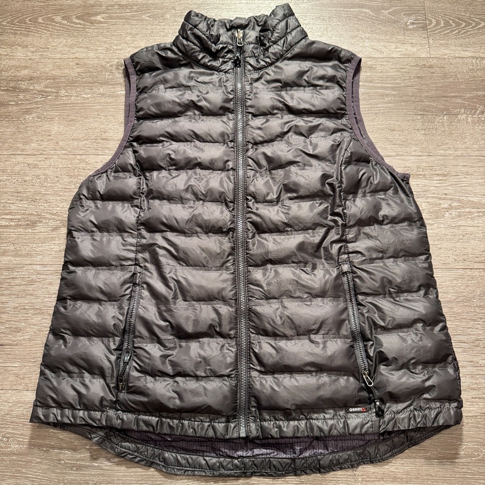 Gerry Puffer Vest Women XL Black Polyester Quilted Full Zip Gorpcore Winter Warm